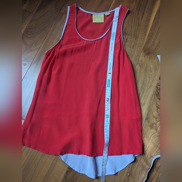 Anthropologie maeve silk racerback tank top 8 red - EUC/Like new condition - Picture 6 of 6
